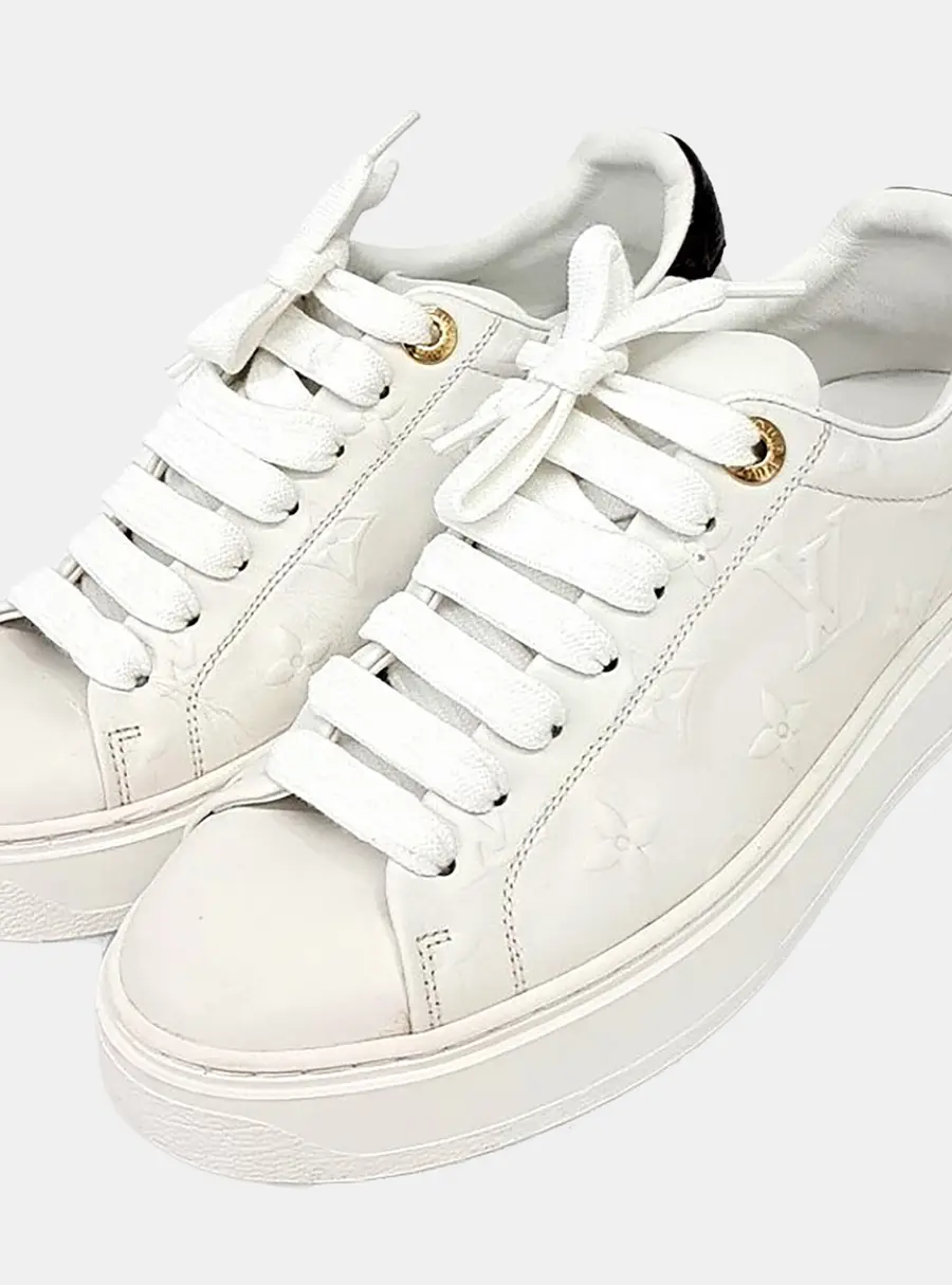 Louis Vuitton Time Out White Leather Sneakers EU 36