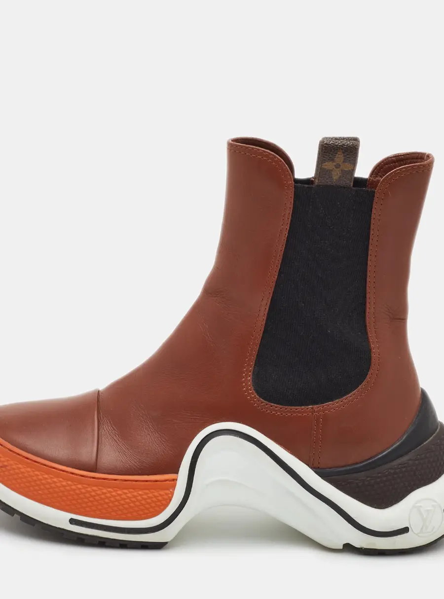 Louis Vuitton Archlight Size 37 Brown Leather High Top Sneaker Ankle Boots