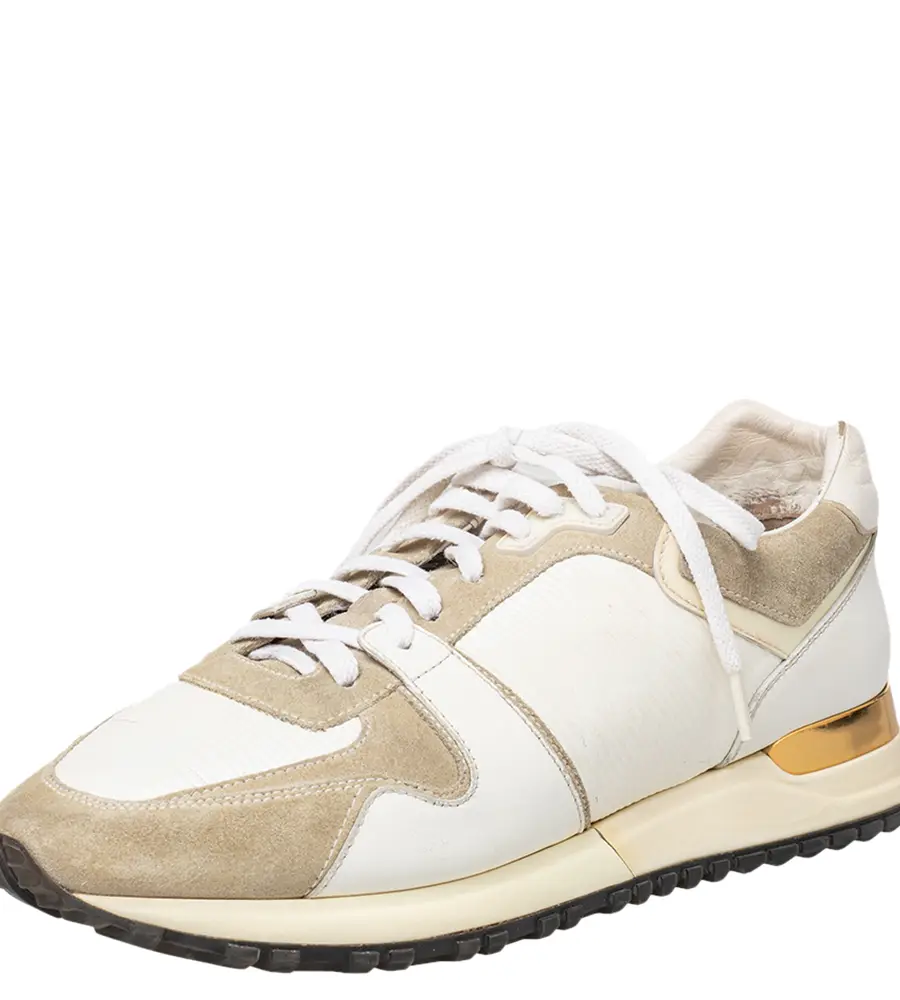Louis Vuitton Run Away Size 37 White Leather, Patent Leather and Suede Low Top Sneakers