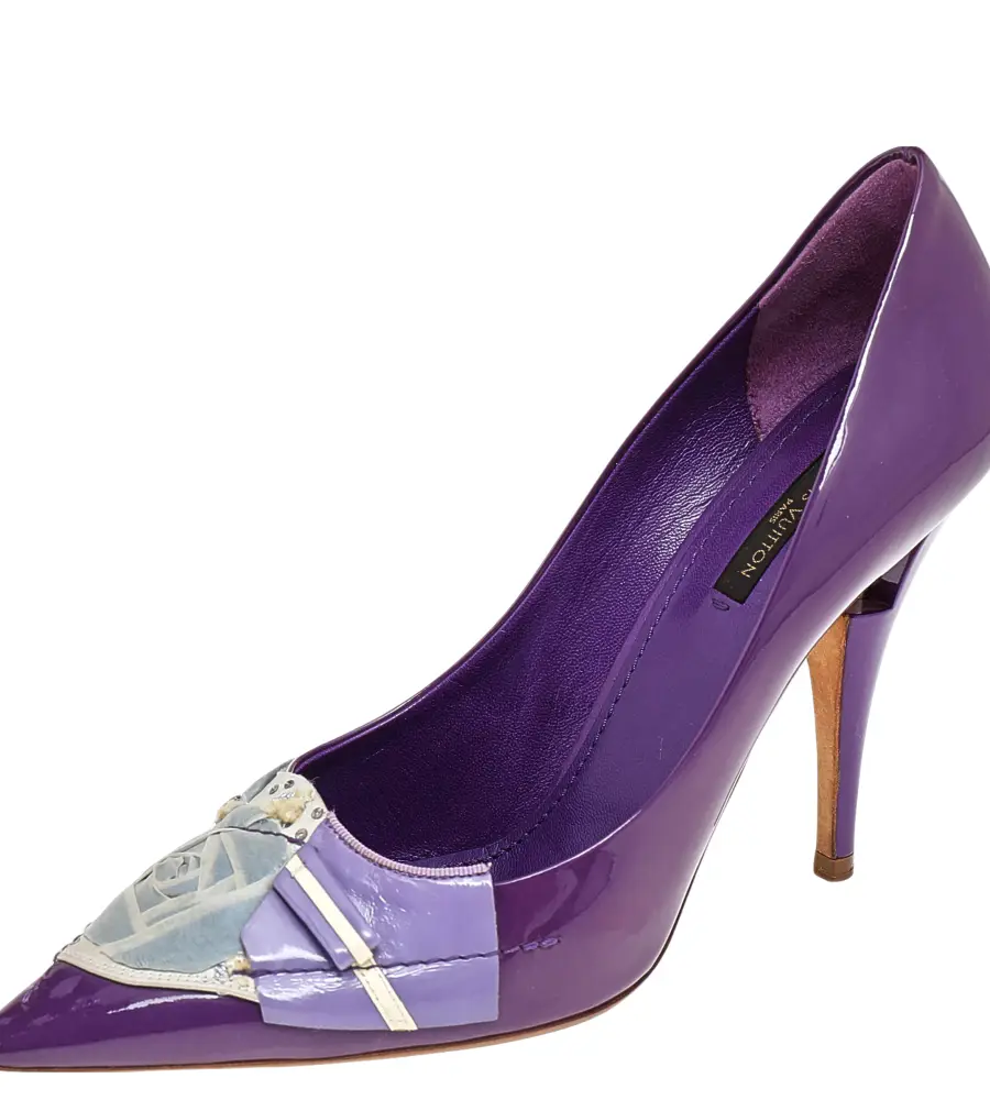 Louis Vuitton Purple Patent Riviera Pumps Size 39.5