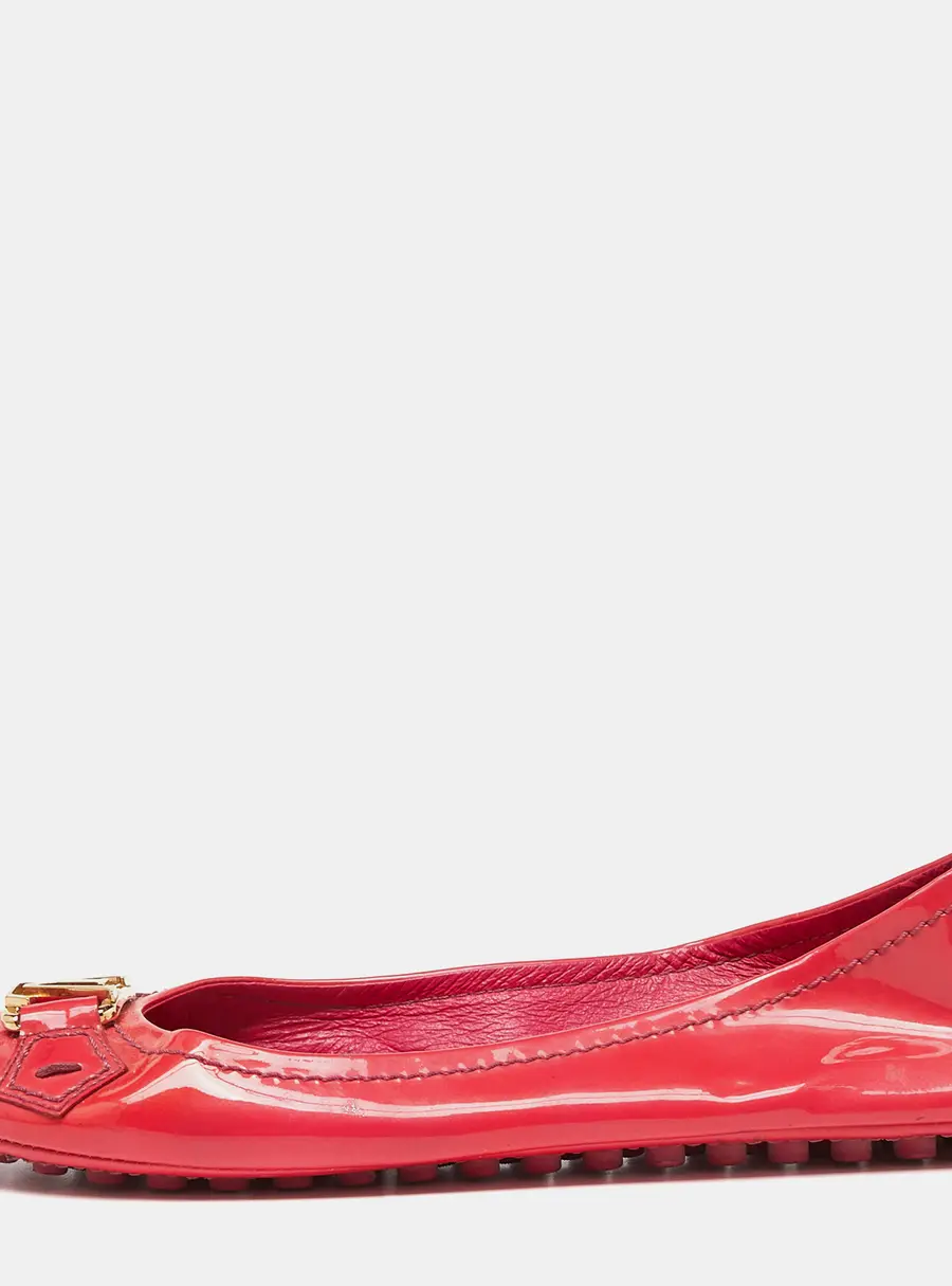 Louis Vuitton Size 35.5 Pink Patent Leather Ballet Flats