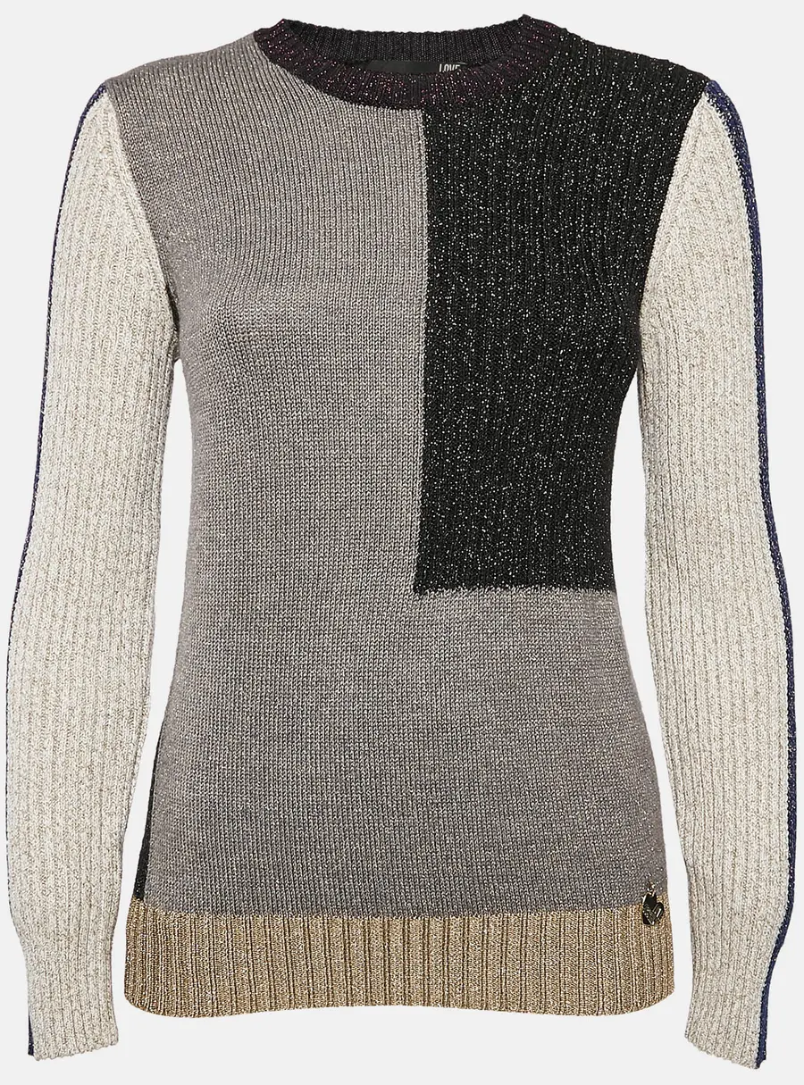 Love Moschino Multicolor Lurex Knit Sweater S