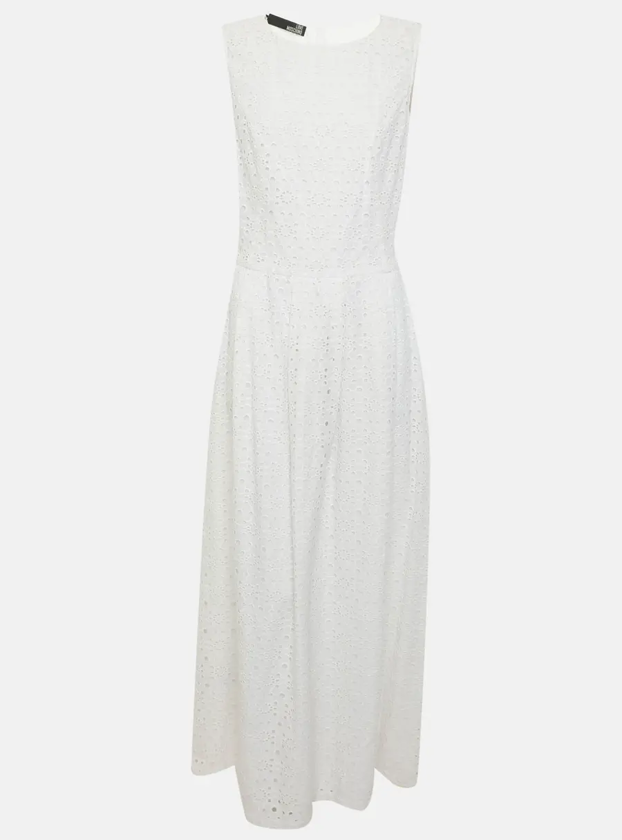 Love Moschino White Lace Maxi Dress S