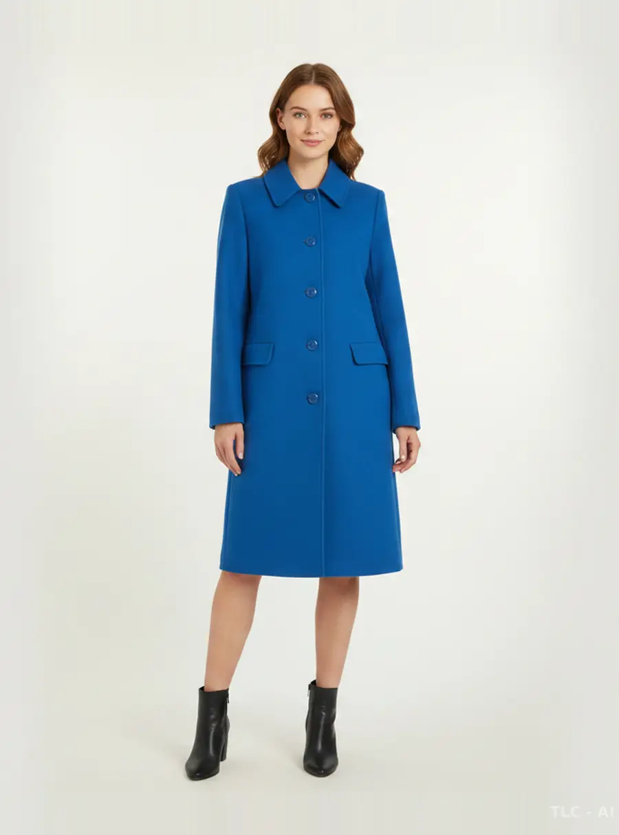 Love Moschino Royal Blue Wool Blend Short Coats S