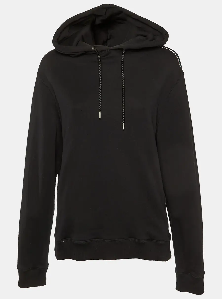 Paco Rabanne Black Cotton Hooded Sweatshirt XL