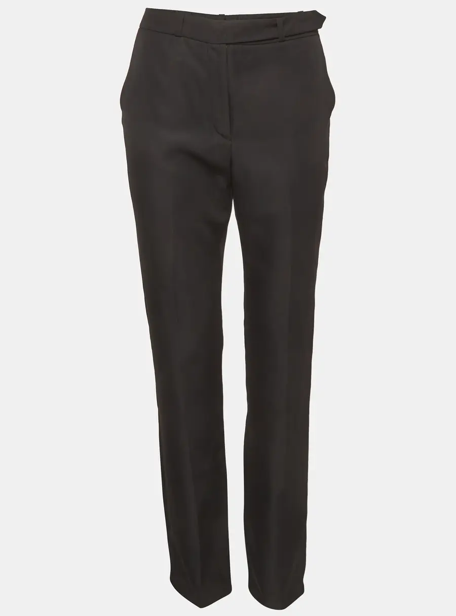 Paco Robanne Black Crepe Straight Fit Trousers S