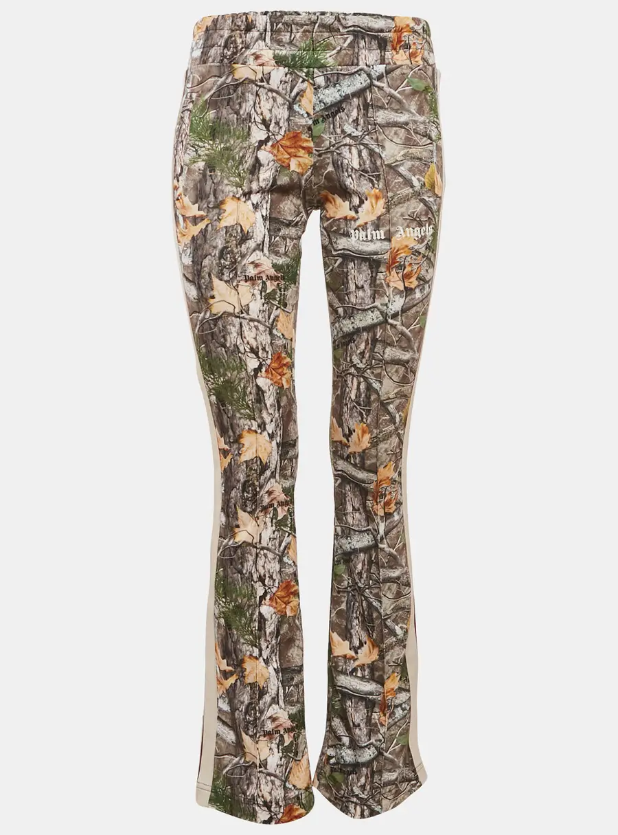 Palm Angels Multicolor Woodland Camo Print Jersey Track Pants XS