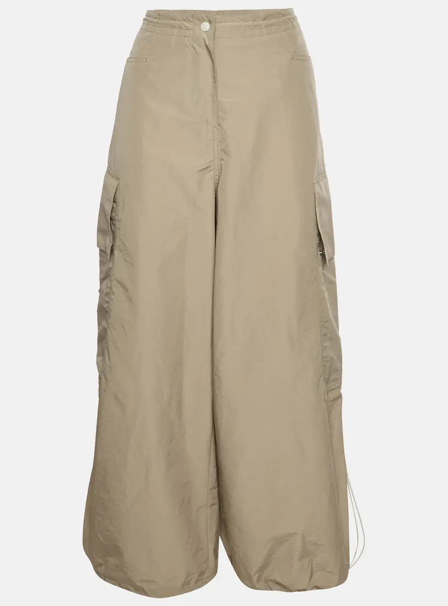 Palm Angels Beige Nylon Cargo Pants S