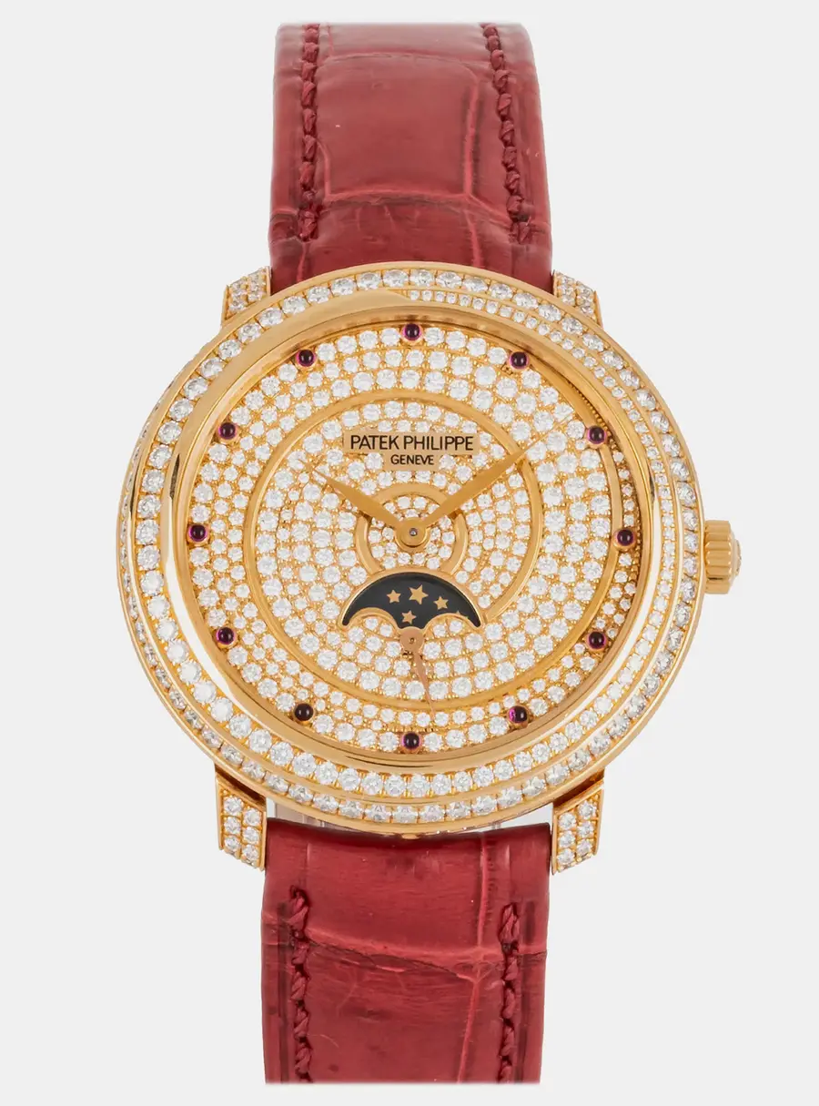 Patek Philippe Complications Moonphase 4968/400R-001 Mother-of-Pearl 18k Rose Gold Manual Winding Women's Wristwatch 33mm
