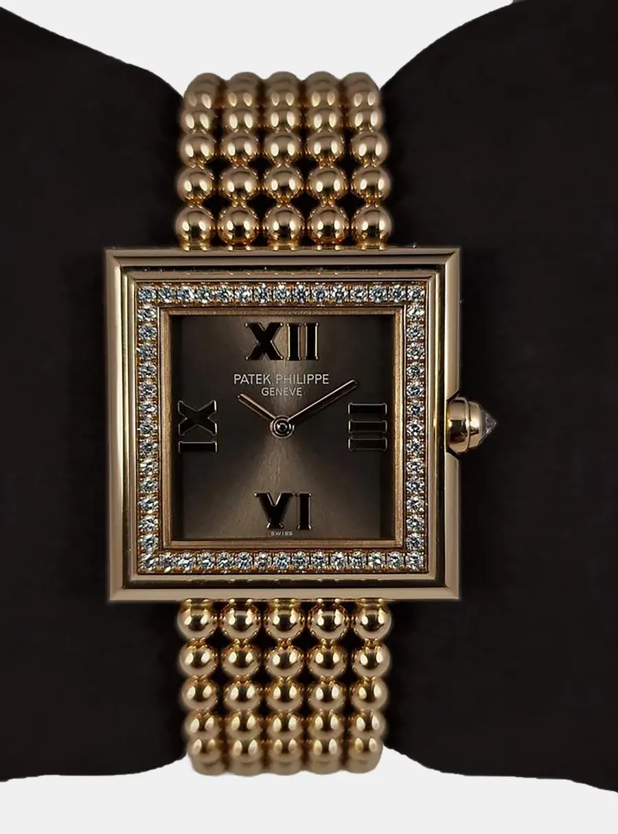 Patek Philippe Gondolo 4868/1R-010 Brown Yellow Gold Quartz Women's Watches 28mm
