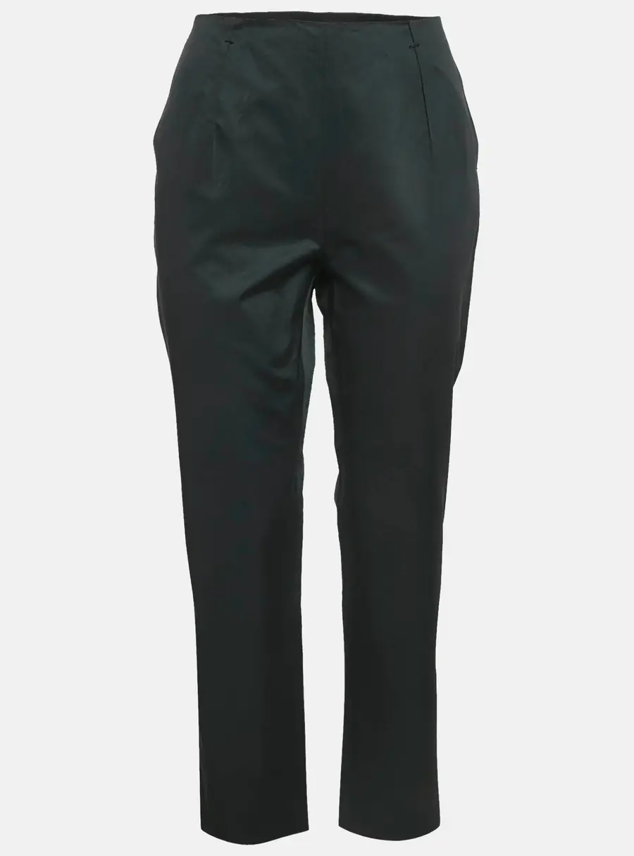 Paule Ka Black Cotton Blend Trousers M