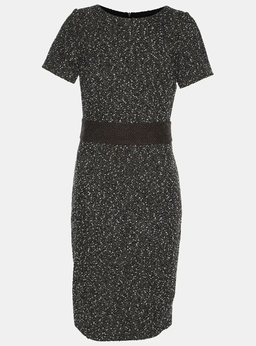 Paule Ka Black/White Tweed Dress S