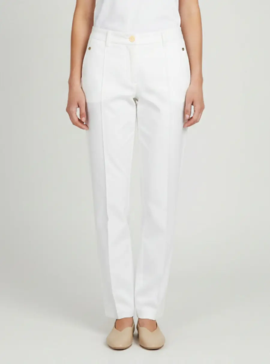 Persona Cream Stretch Cotton Pants O/S