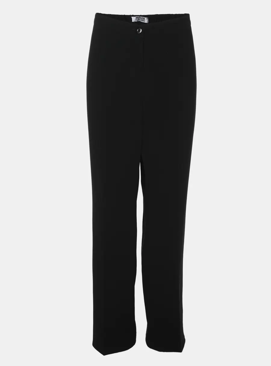 Perte by Krizia Black Stretch Crepe Pants XL