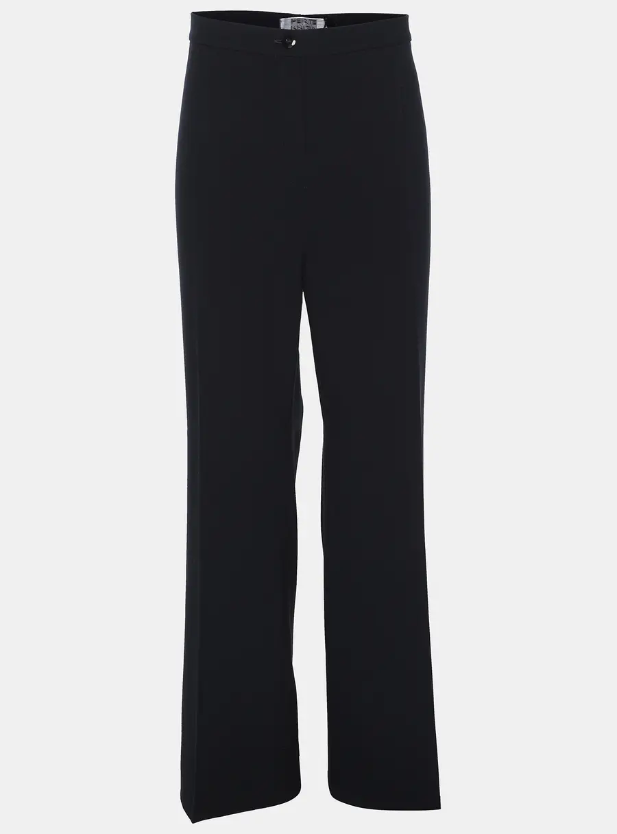 Perte by Krizia Navy Blue Jersey Trousers XL