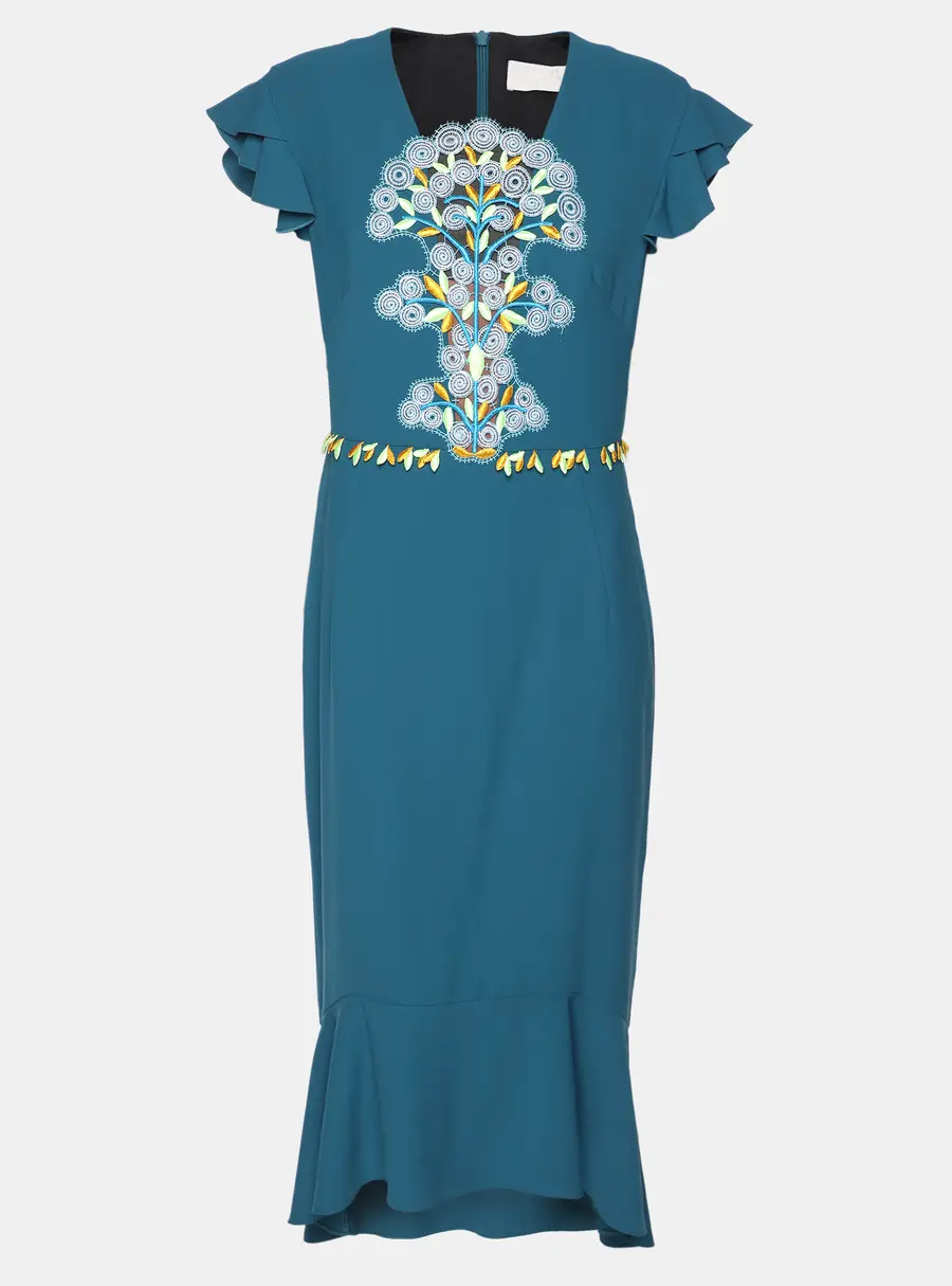 Peter Pilotto Blue Crepe Dress M