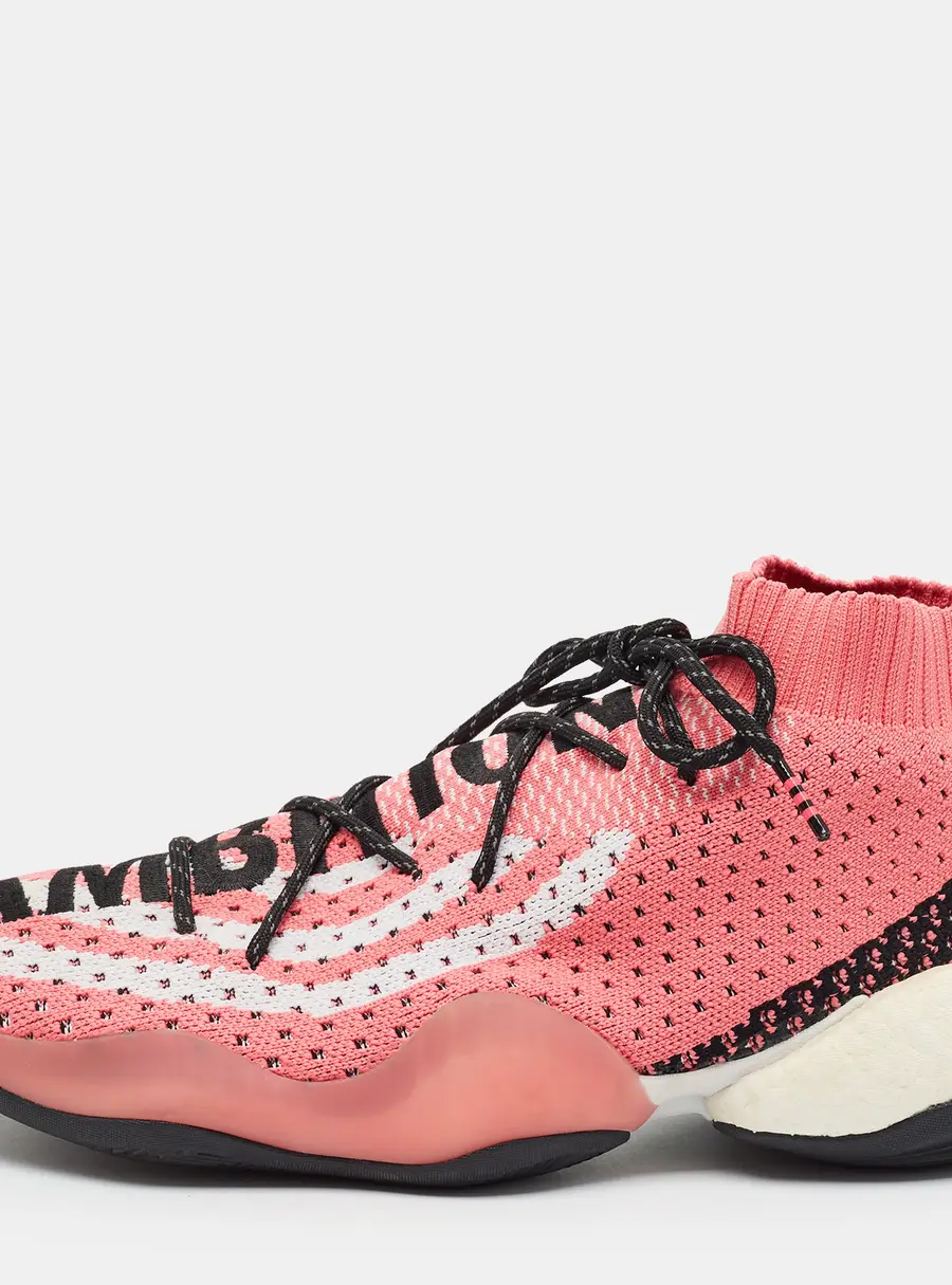 Pharrell Williams Size 42 Pink Knit Fabric Crazy BYW LVL X Ambition Low Top Sneakers