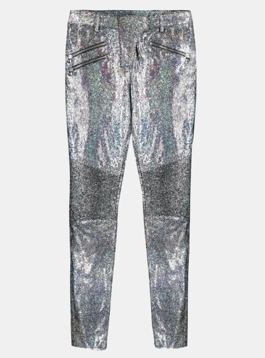Philipp Plein Silver Women's Trouser XS