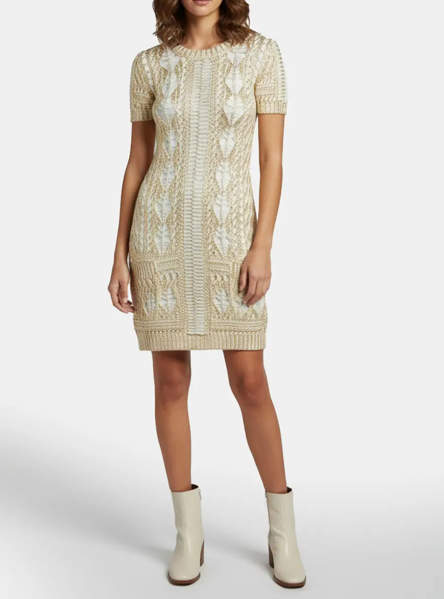 Philipp Plein Couture White Crochet Sheer Midi Dress XS