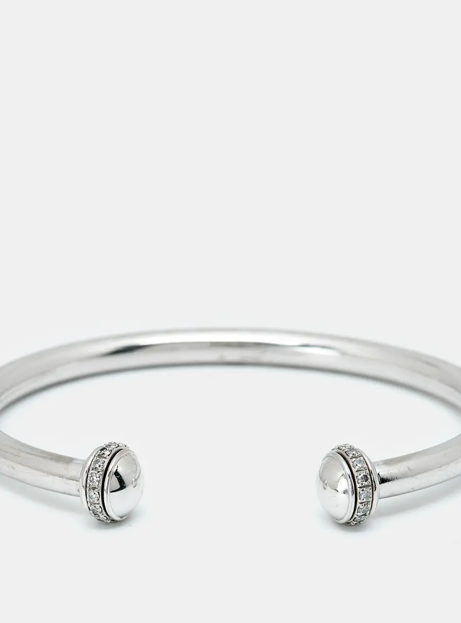 Piaget Possession Diamond 18k White Gold Open Cuff Bracelet 15