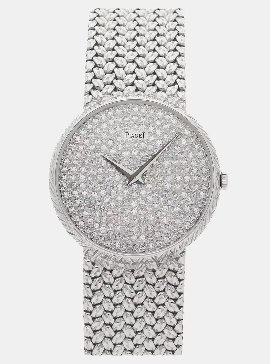 Piaget Dancer 9065 D 2 Manual Winding Diamond 18k White Gold Women's Wristwatch 32mm
