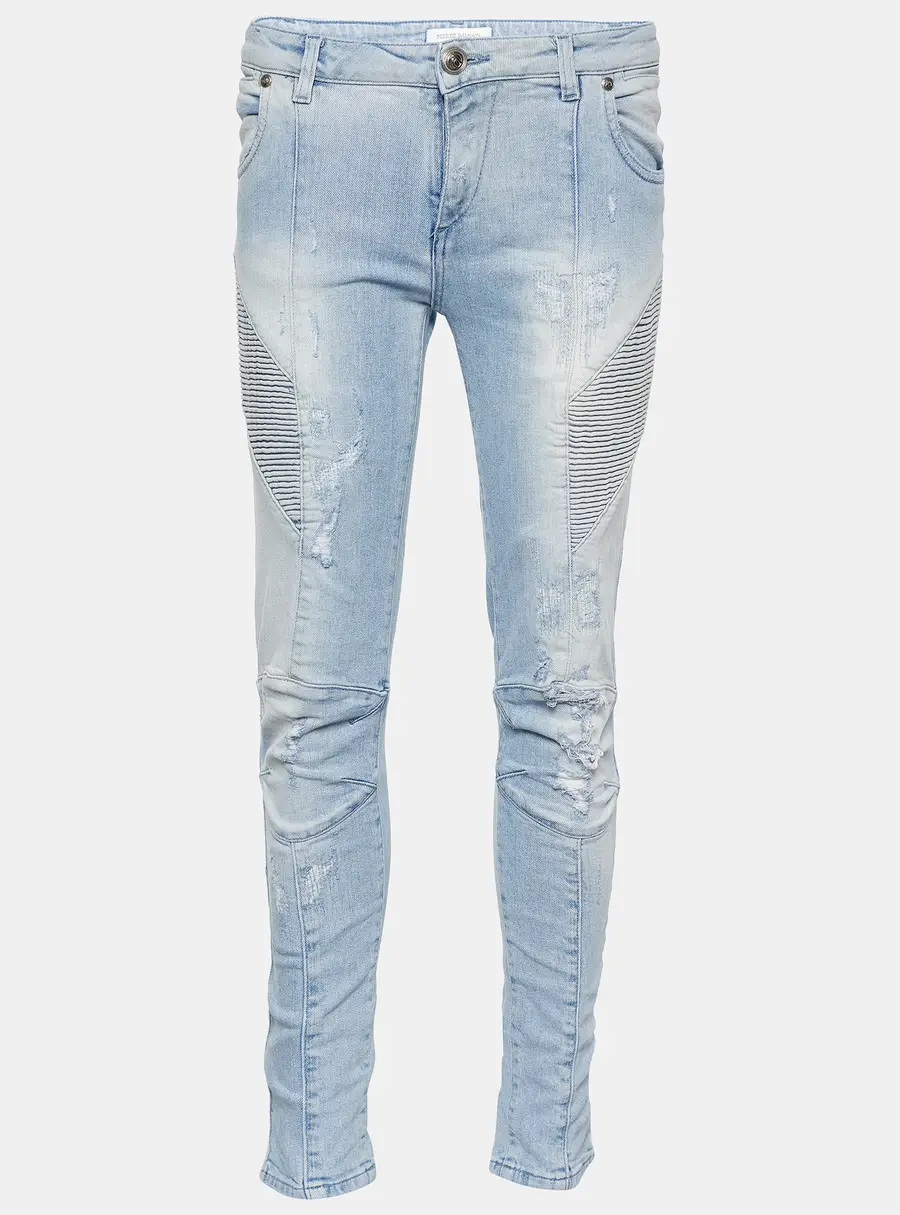 Pierre Balmain Blue Denim Distressed Jeans M/Waist 28"