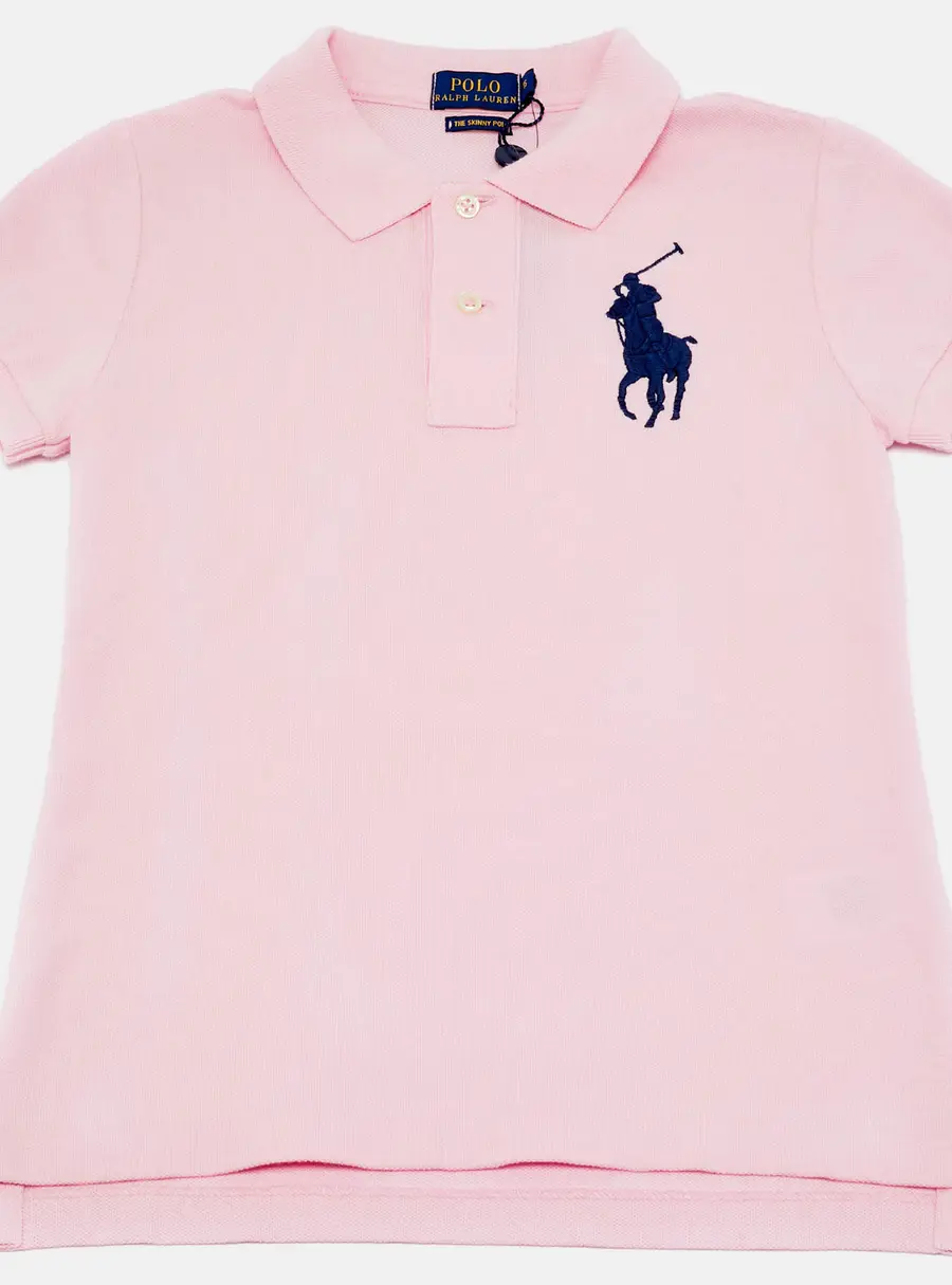 Polo Ralph Lauren Pink Cotton The Skinny Polo T-Shirt XS