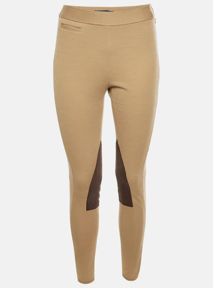 Polo Ralph Lauren Beige Wool Blend Knit Jodhpur Trousers S