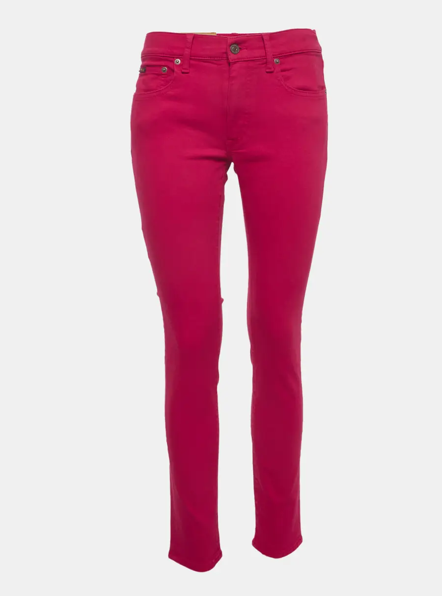 Polo Ralph Lauren Pink Denim Tompkins Skinny Jeans M/Waist 28"