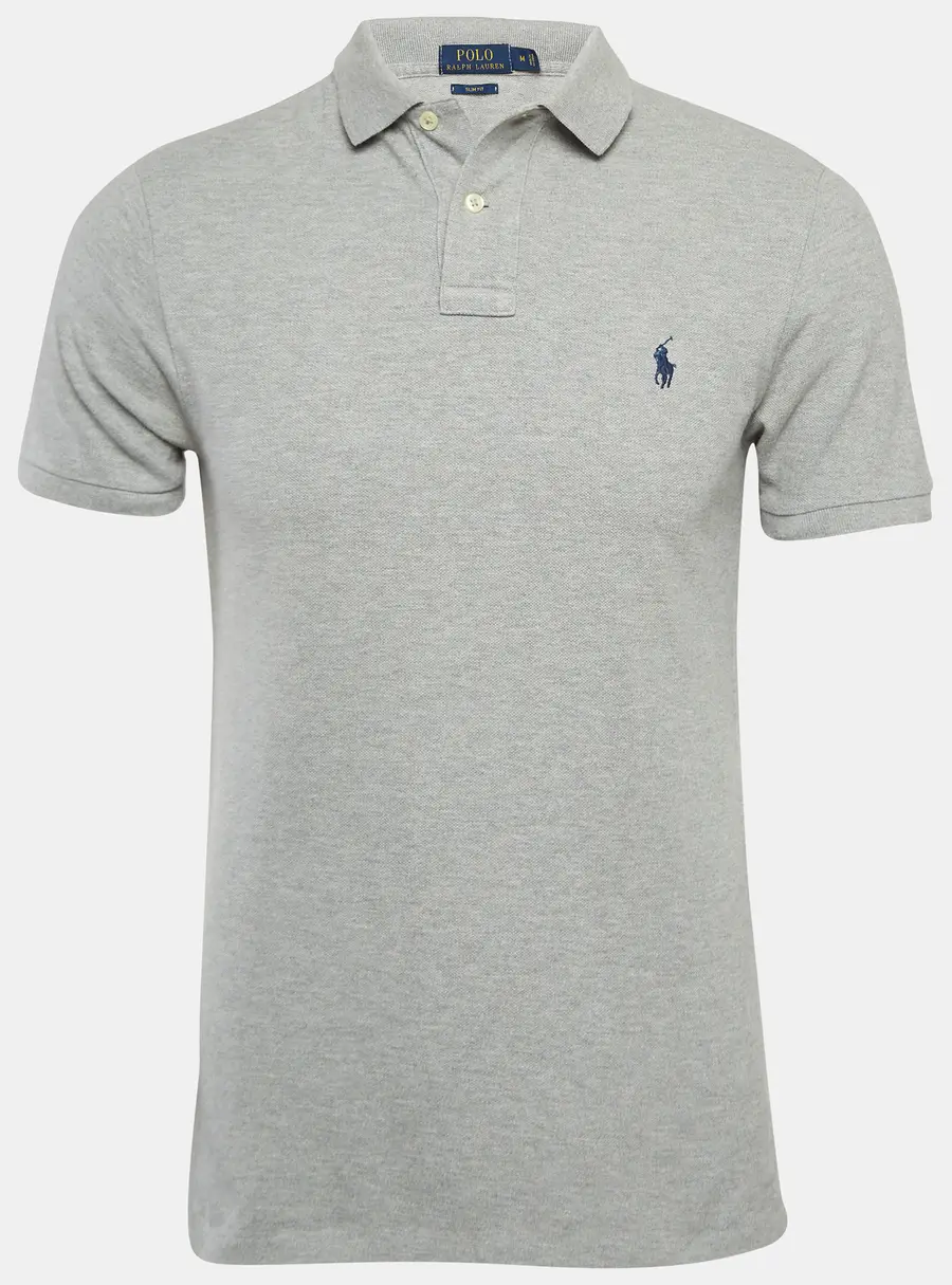 Polo Ralph Lauren Grey Cotton Slim Film Polo T-Shirt M