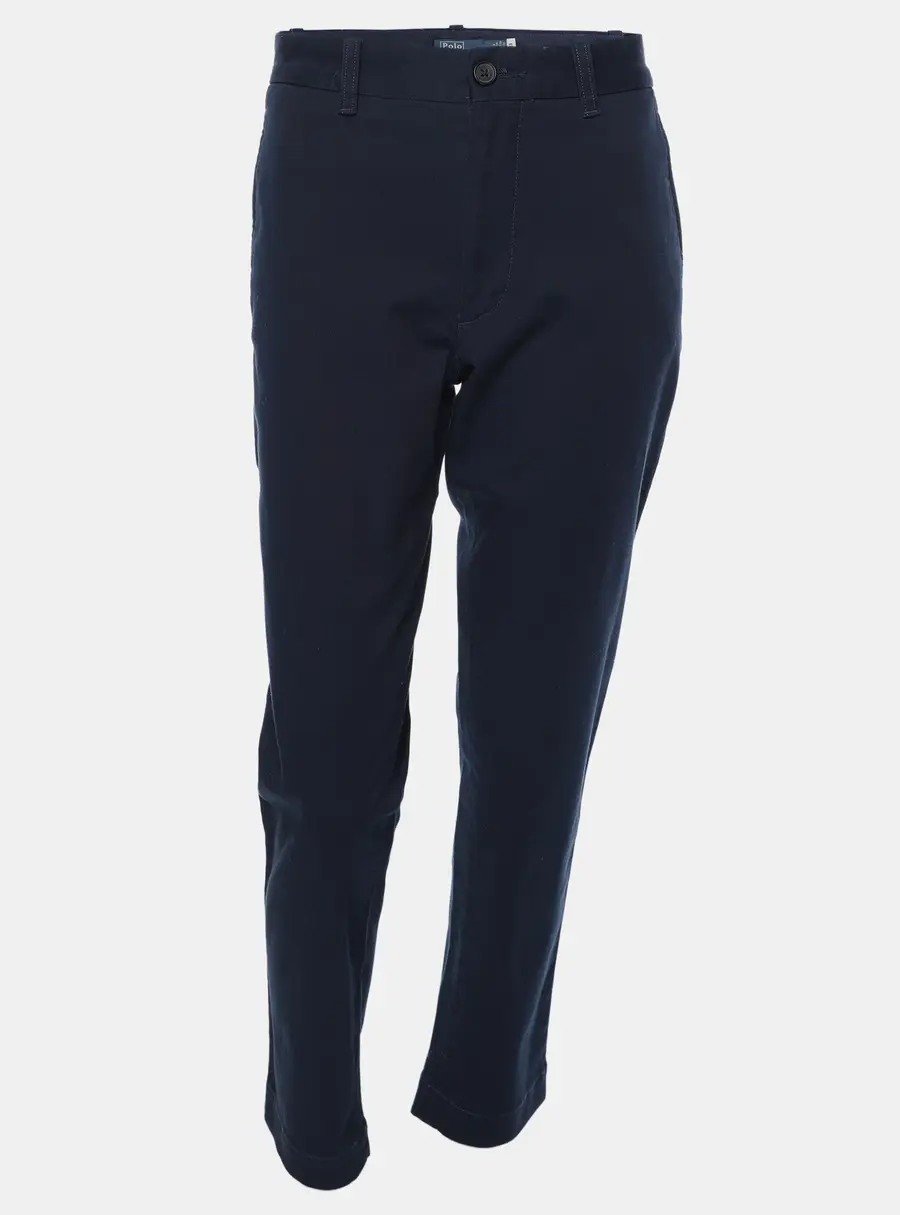 Polo Ralph Lauren Navy Blue Stretch Fabric The Slim Chino Trouser S