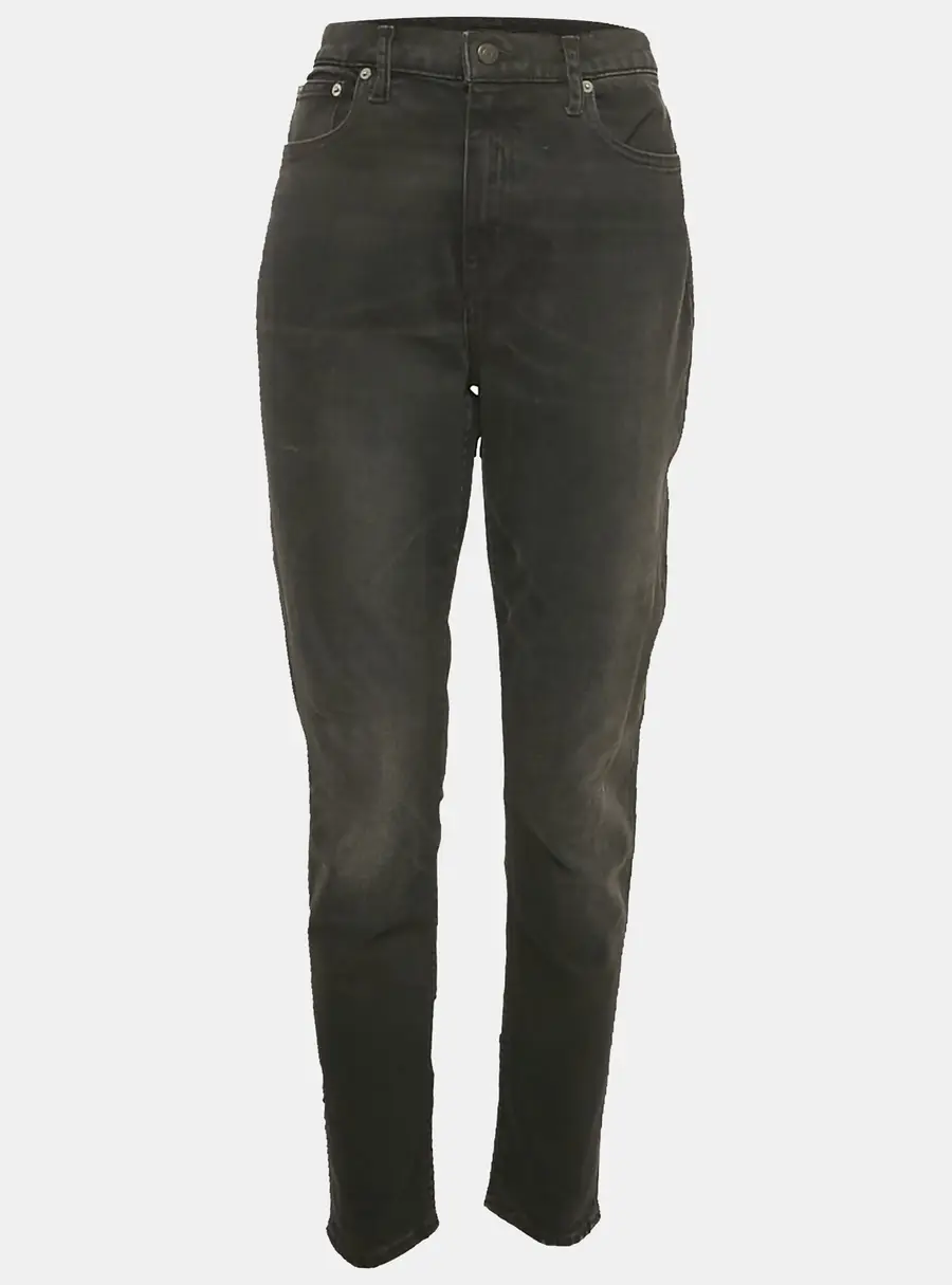 Polo Ralph Lauren Black Denim Skinny High Rise Ankle Length Jeans M 30"