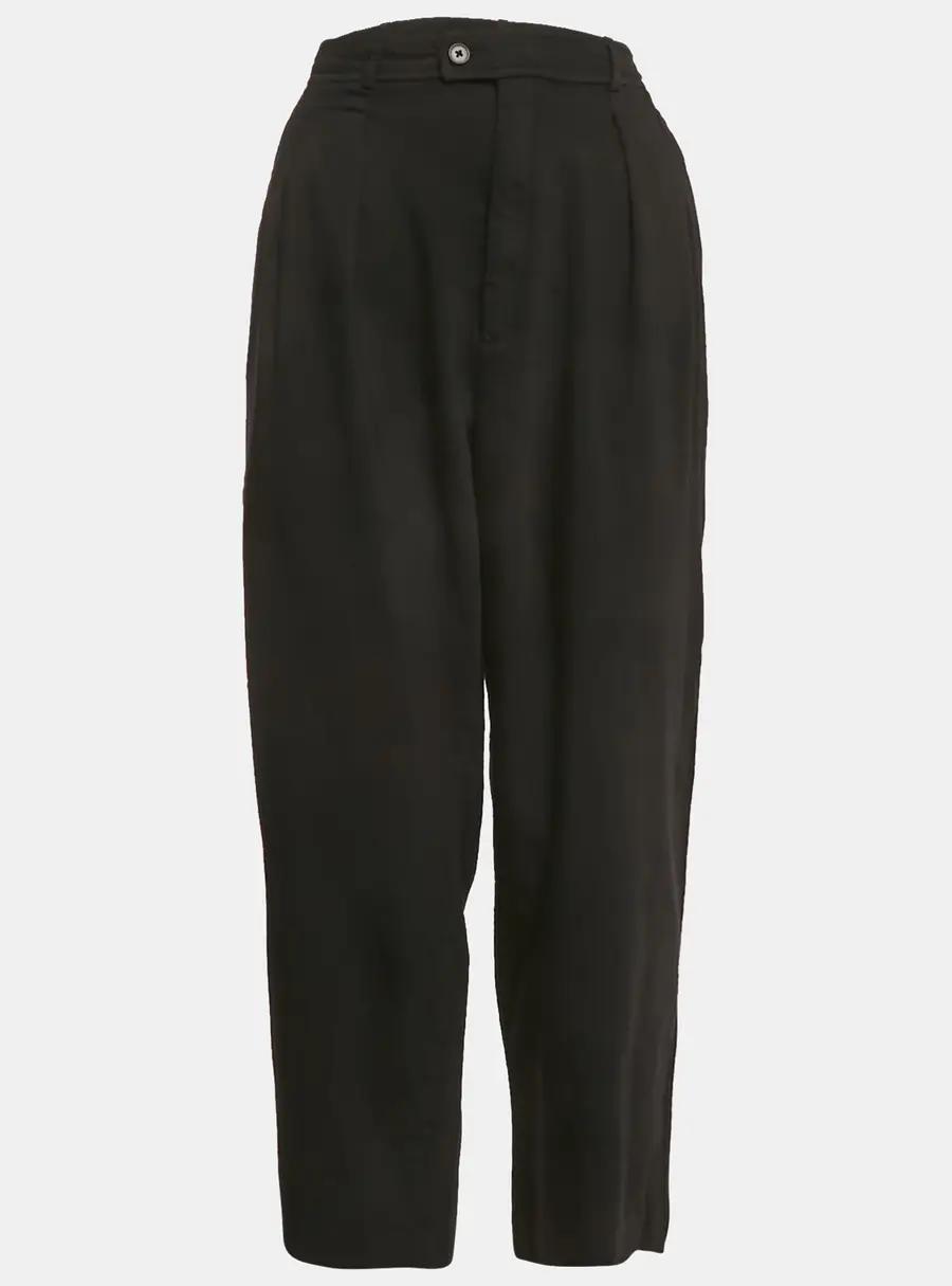 Polo Ralph Lauren Black Wool Blend Pleated Trousers M