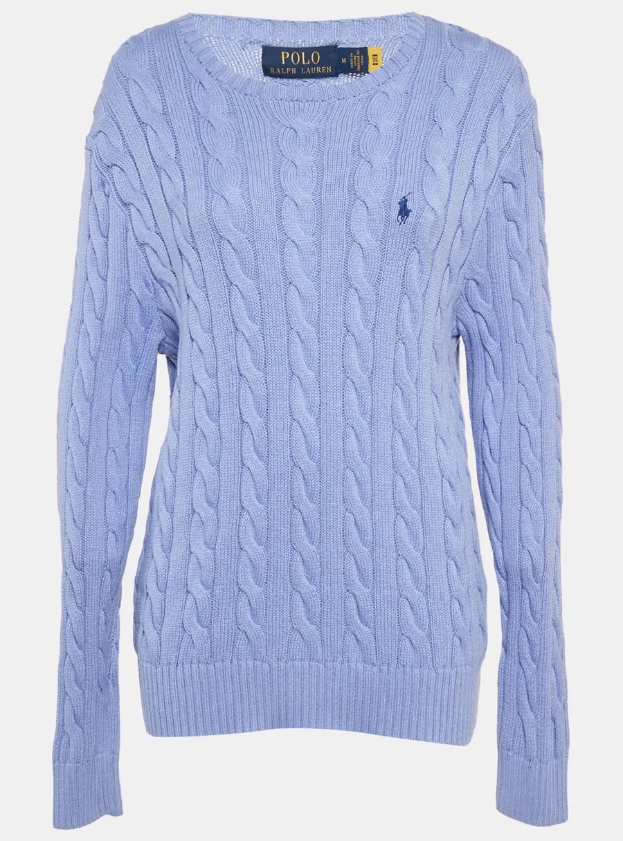 Polo Ralph Lauren Blue Cable Knit Sweater M