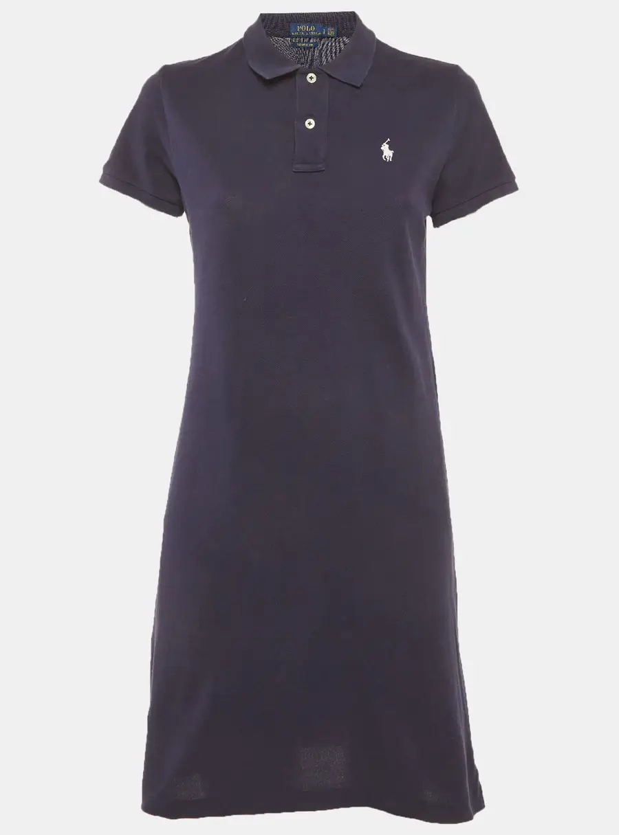 Polo Ralph Lauren Navy Blue Pique Polo Mini Dress S