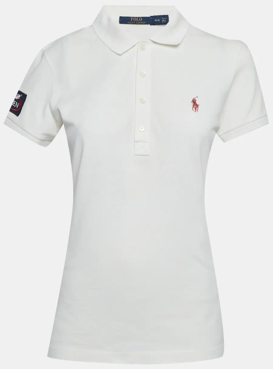 Polo Ralph Lauren White Jersey Pique Polo T-Shirt M