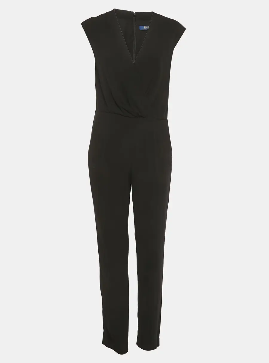 Polo Ralph Lauren Black Crepe Sleeveless Jumpsuit S