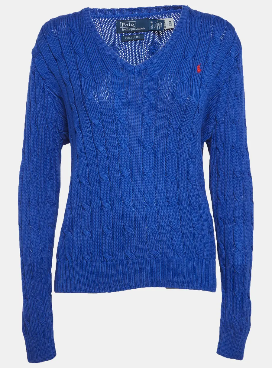 Polo Ralph Lauren Blue Cable Knit Sweater XL