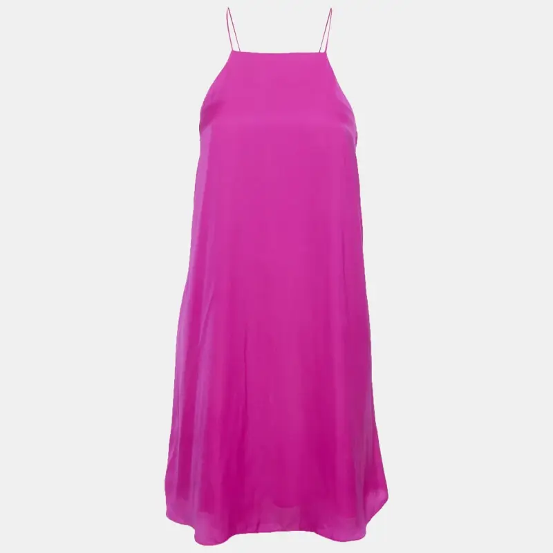 Polo Ralph Lauren Pink Satin Strappy Mini Dress S
