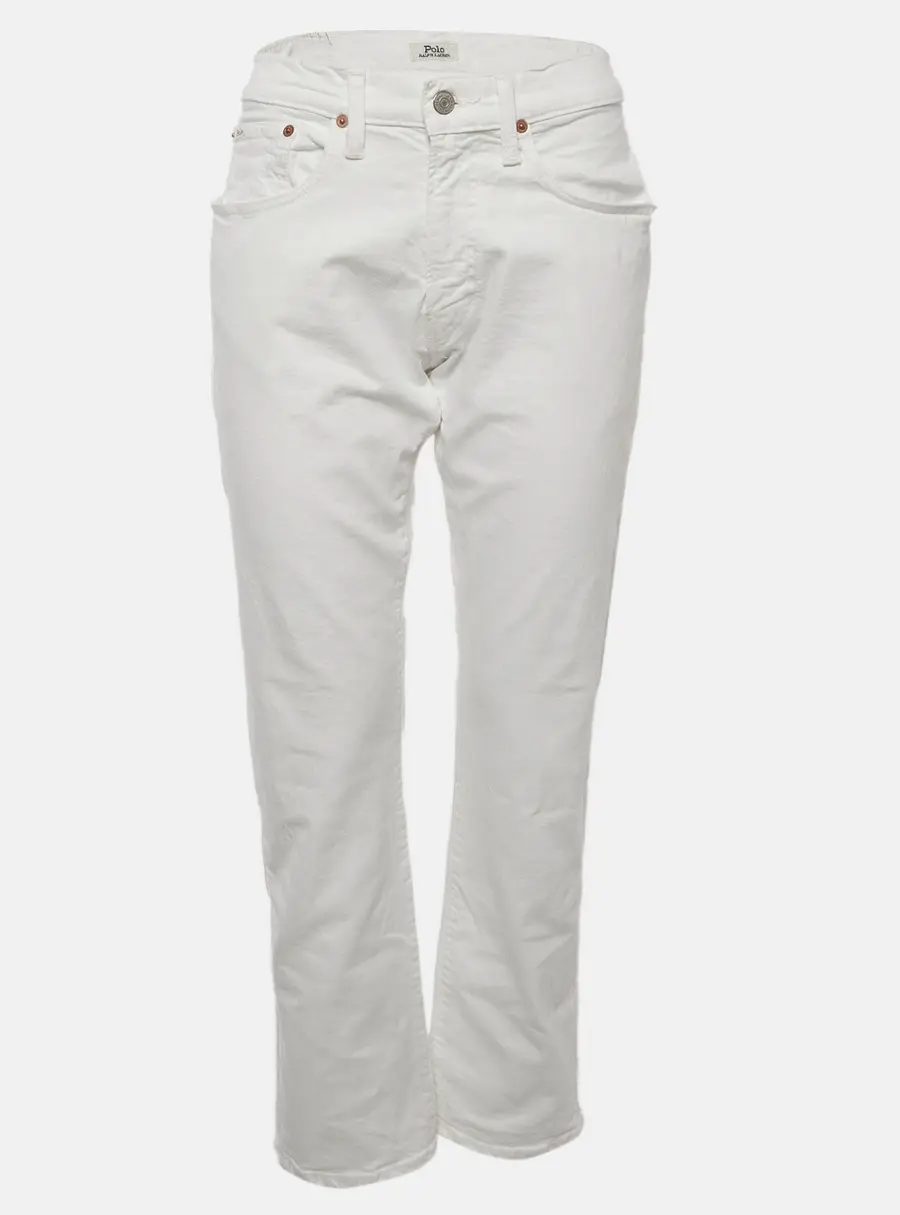 Polo Ralph Lauren White Denim Straight Fit Jeans M/Waist 30"
