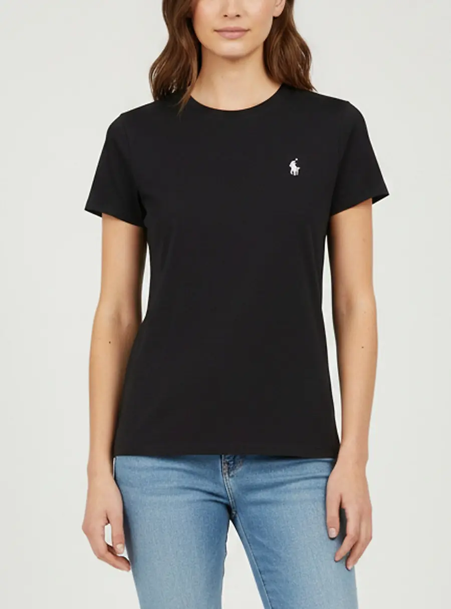 Polo Ralph Lauren Black Logo Embroidered Jersey T-Shirt S