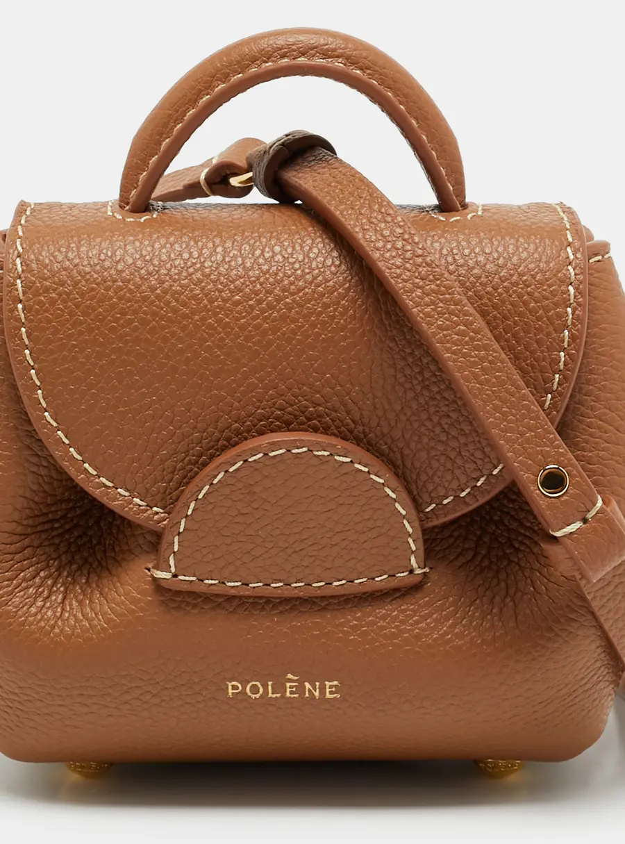 Pol&egrave;ne Num&eacute;ro Un Micro Camel Leather Crossbody Bag