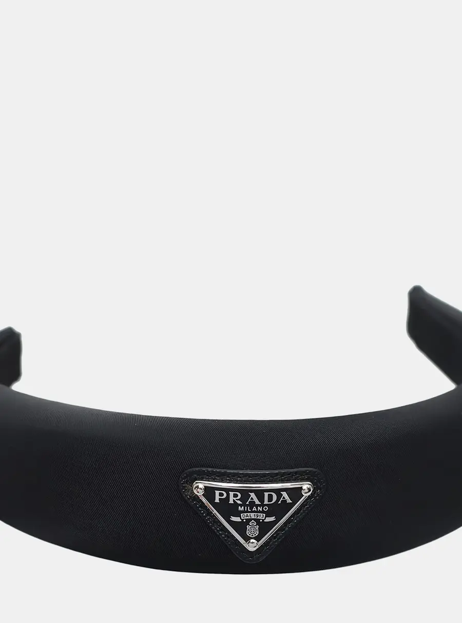 Prada Triangle Logo Headband