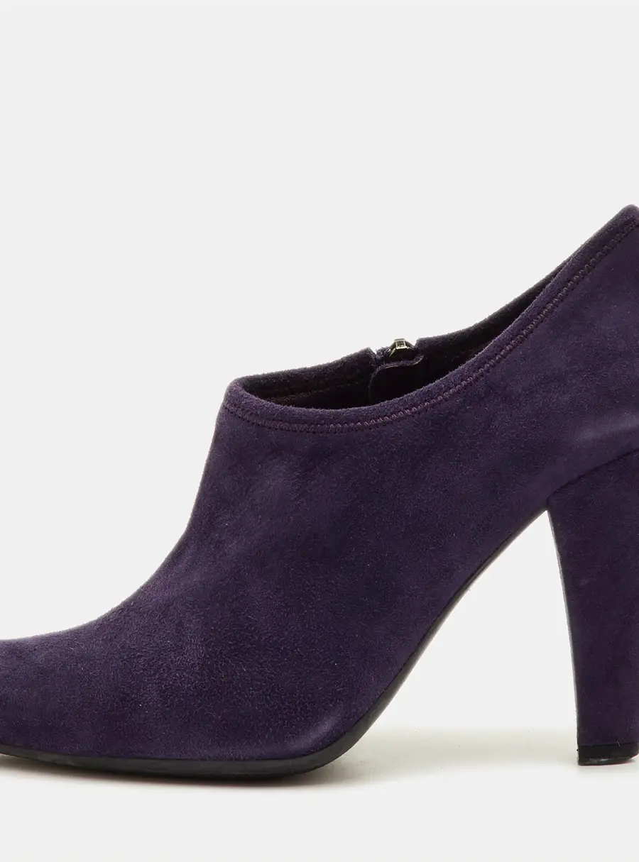 Prada Sport Size 36.5 Dark Purple Suede Ankle Length Boots