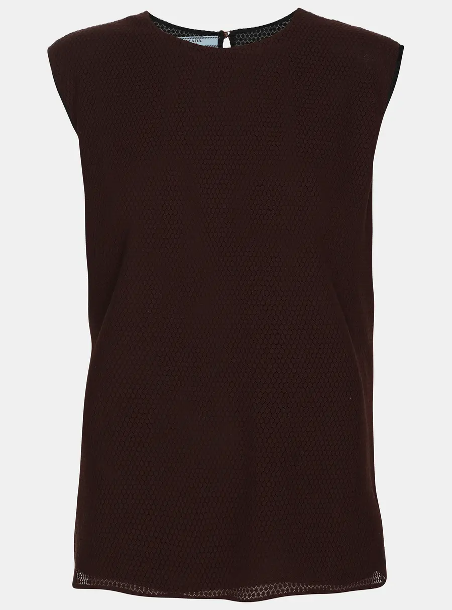 Prada Brown Nylon Top XL