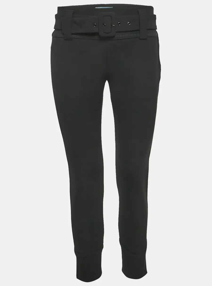 Prada Black Stretch Crepe Trousers S