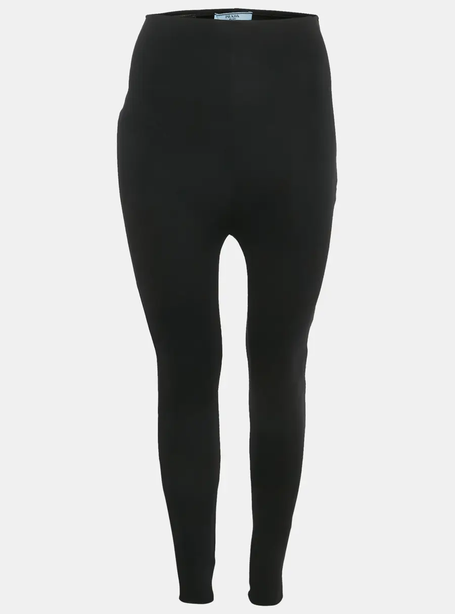 Prada Black Jersey High Rise Leggings XS