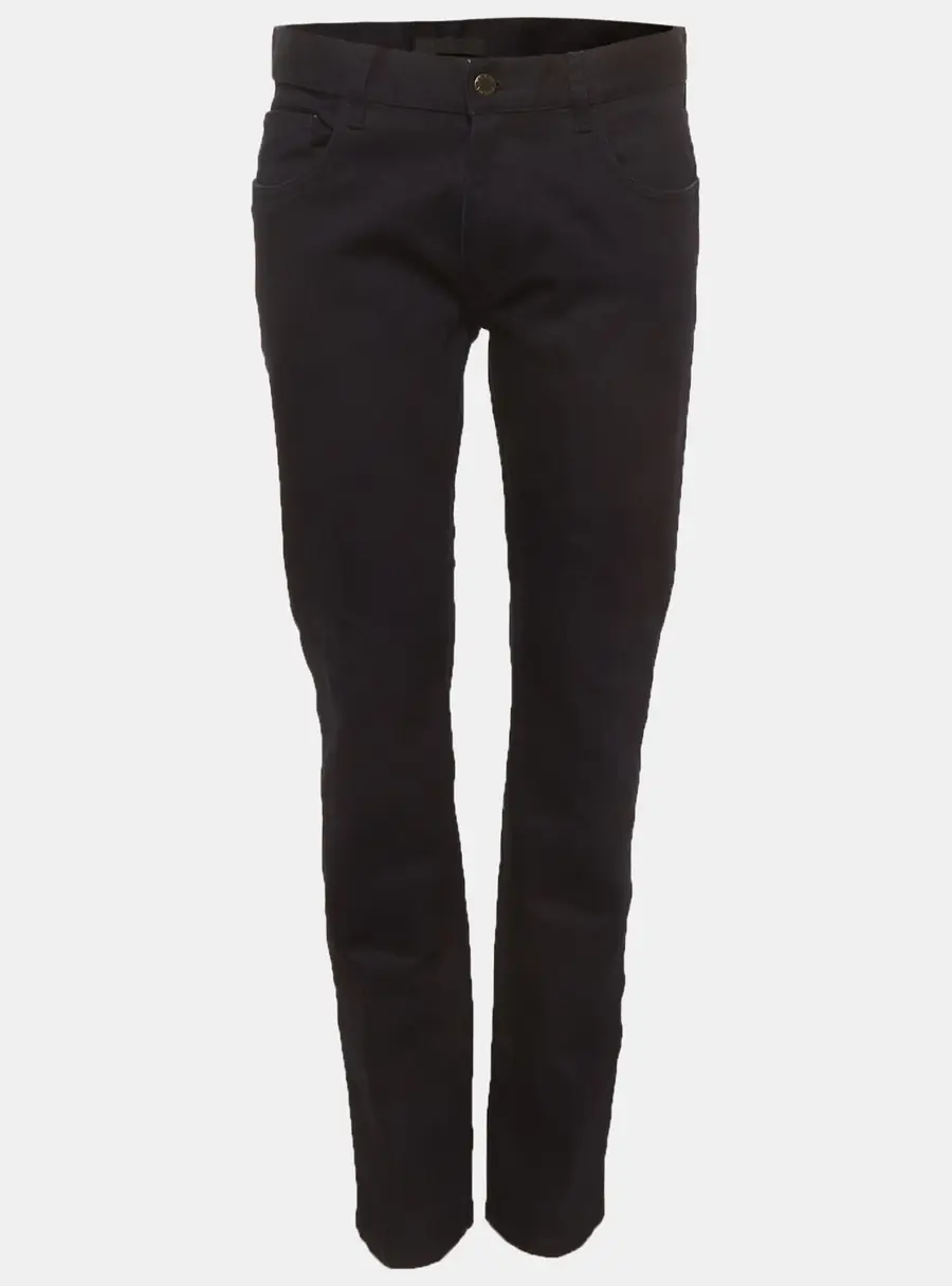 Prada Blue Denim Tapered Fit Jeans L/Waist 33"