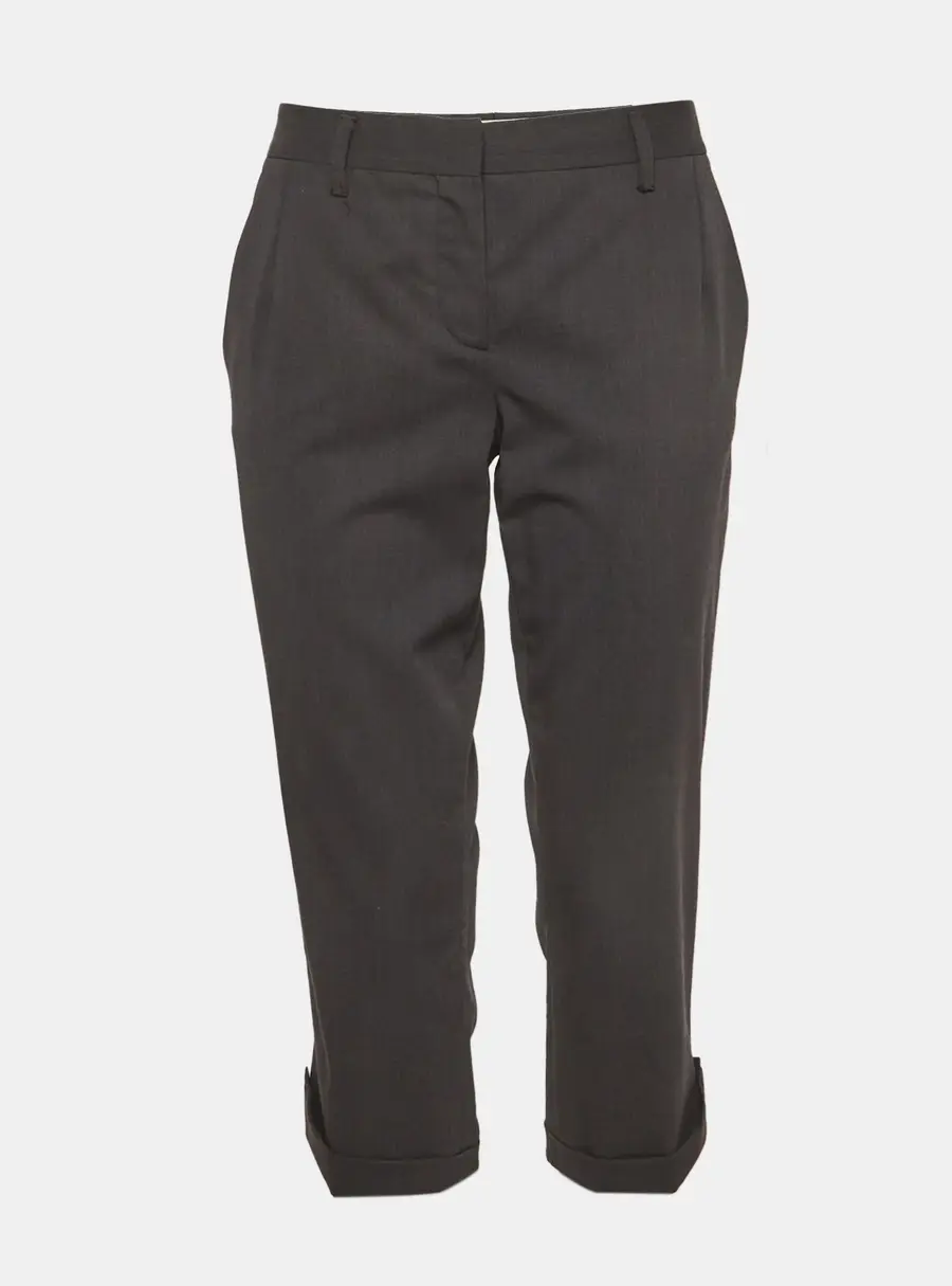 Prada Grey Wool Capri Pants M