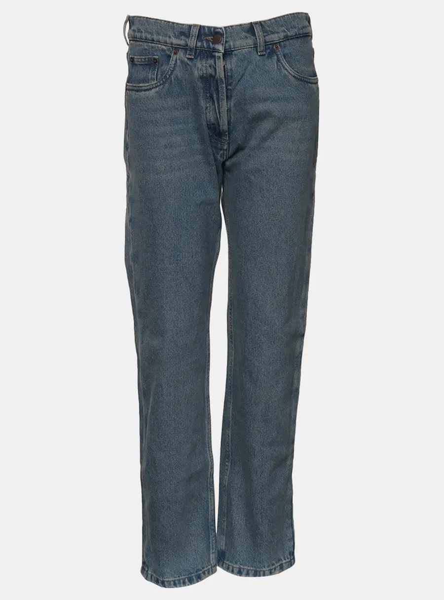 Prada Triangle Logo Blue Denim Jeans